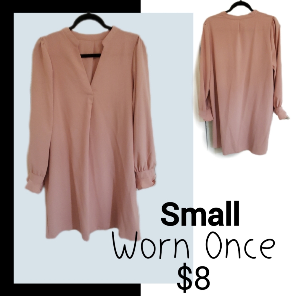 Blush Pink Shift Dress